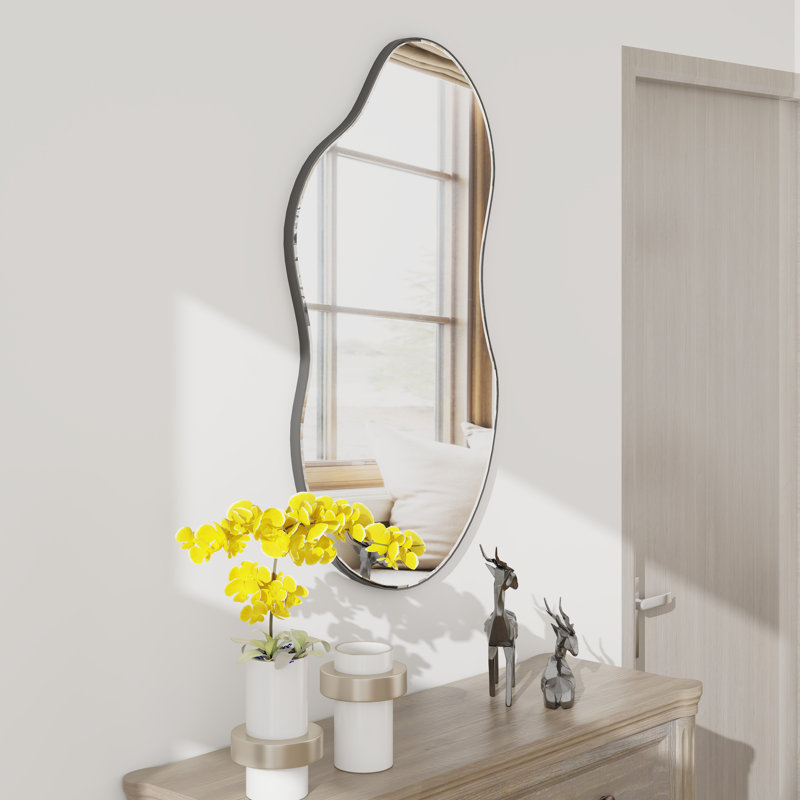 Ashane Asymmetrical Wall Mirror Metal Frame