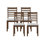 Ensemble de chaises de salle à manger de style campagnard 4 pièces, chaises rembourrées avec dossier haut, chaises sans accoudoirs classiques pour la cuisine, la chambre à coucher et le salon, (seulement chaise)