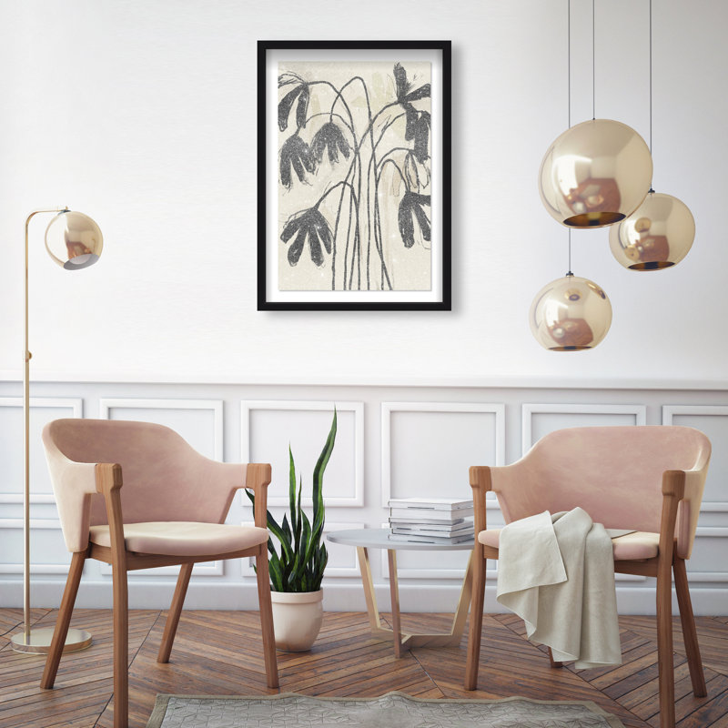 Tree Abstract Studio Print by Oliver Gal, 55.5"H x 37.5"W, Black Shadowbox