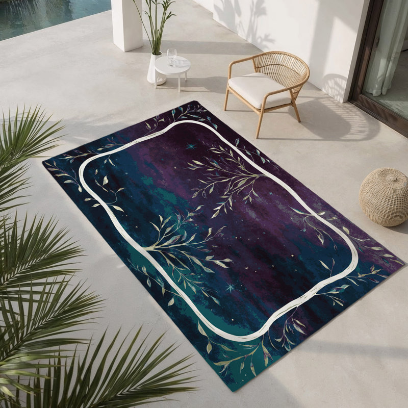 Tapis intérieur et extérieur Cosmic Bloom, Rectangle 1 pi 6 po x 2 pi 6 po