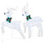 vidaXL LED Reindeers Fabric-208832807