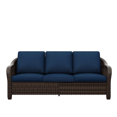 Polyethylene (PE) Wicker Outdoor Patio Sofa by Latitude Run