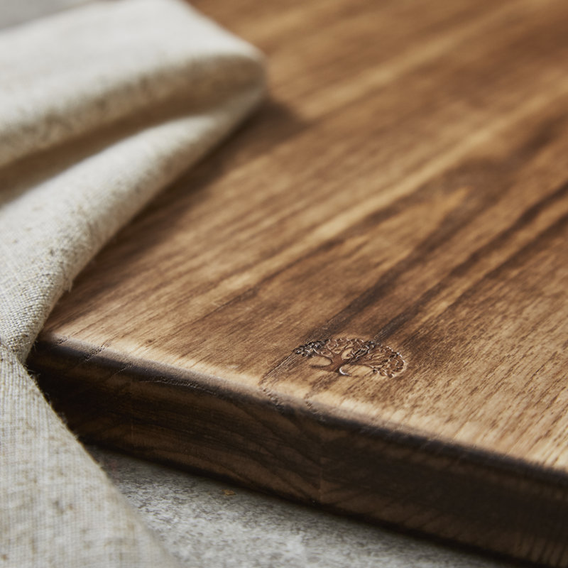 Barbary & Oak BO847025 Hoxton Vintage Square Chopping Board, Suitable for Food Preparation and Serving, Ash Wood