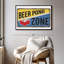 «Beer Pong Zone», impression sur toile