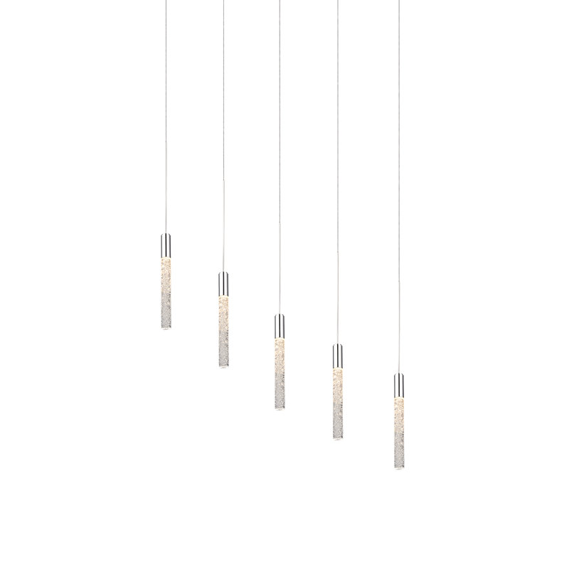 Magic 5 - Light LED Cluster Pendant, Polished Nickel