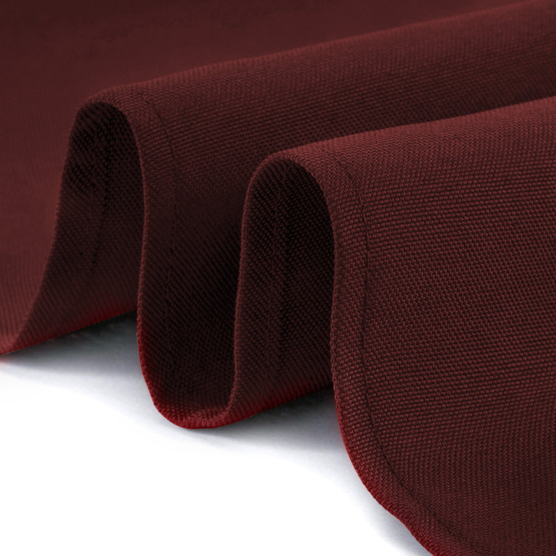 Burgundy Polyester Fitted Rectangular Tablecloth for Events