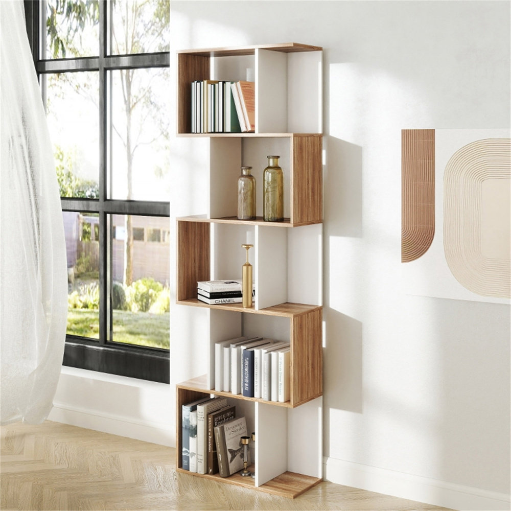184.5cm H x 60cm W Engineered Wood Etagere Bookcase