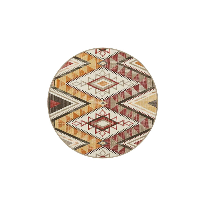Tapis décoratif à motif géométrique croisé, Rectangle de 5 pi x 8 pi