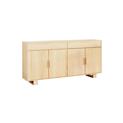 Iso 66"" Wide 2 Drawer Oak Wood Sideboard -  Copeland Furniture, 6-ISO-60-07