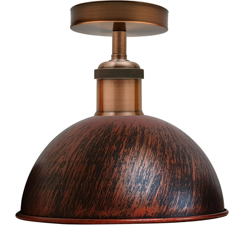 Nadeau Semi Flush Mount, Copper, Rustic Red