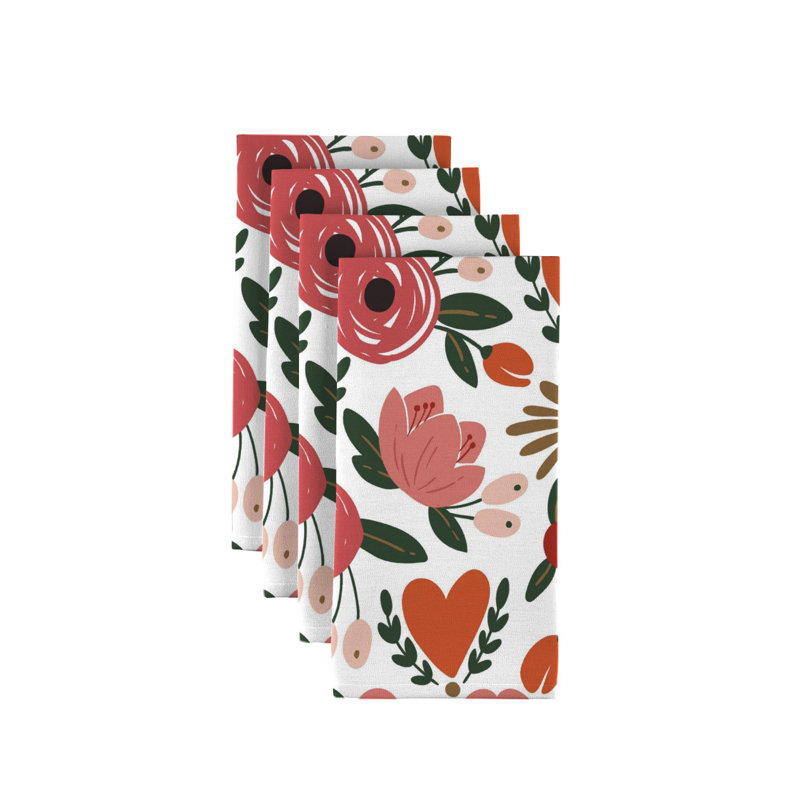 Marisa Polyester Floral Square Napkin