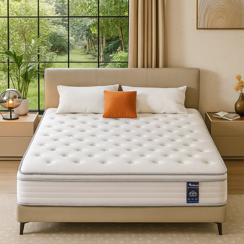 Alwyn Home 14" Medium Firm Hybrid Mattress In A Box, 14", Twin