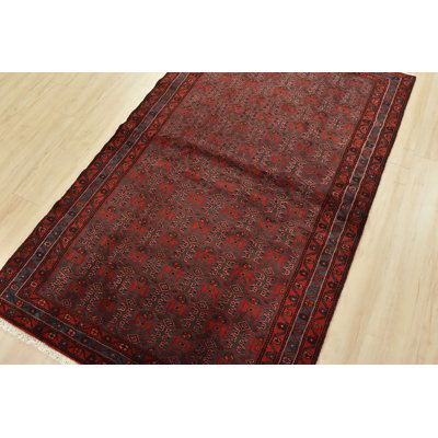 Tapis noir unique 4 pi 3 po x 6 pi 8 po One-of-a-Kind