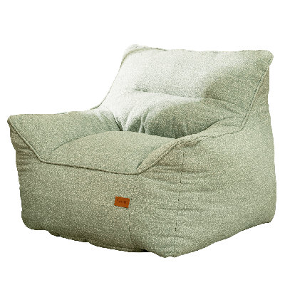 Bean Bag Chair With Filler, Comfy Bean Bag Sofa Chair With Tufted Soft Armrests & Memory Foam Filling, Premium Large Lazy Foam Chair With Pocket For A