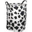 Panier à linge rond pour panier à linge, bacs de rangement pour vêtements, panier à tablette avec poignées pour le décor de la pièce (motif de vache Rould)