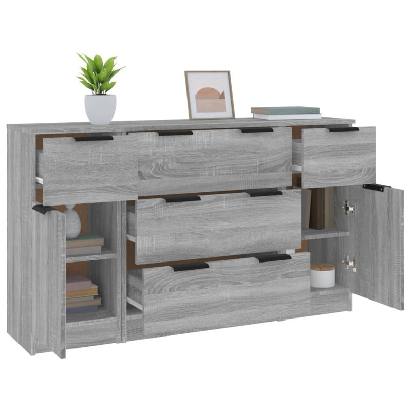 Kashun 60cm Sideboard, Grey Sonoma