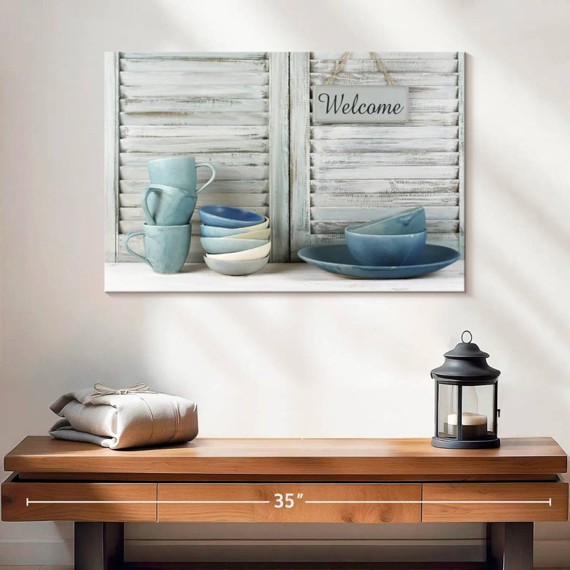 Senne Blue Dinnerware, 16" H x 24" W