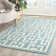 Rodgers Flat Weave Banana Silk/Wool/Cotton Geometric Rug in Seafoam/Ivory