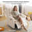 Veya Oversized Swivel Rocker Recliner Chair, 26" Extra Wide Glider Nursery Chair with Adjustable Headrest, Chenille Power Recliner Rocking with Double Cushion, Cup Holder，White-1156055719