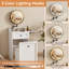 Dressing Table with Movable LED Lighted Mirror, Makeup Vanity with Storage Stool, 50CM Desktop