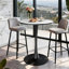 Round Marble Top Metal Base Dining Table
