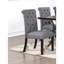 Chaises de salle à manger contemporaines gris anthracite de 2 places assises avec dossier rembourré