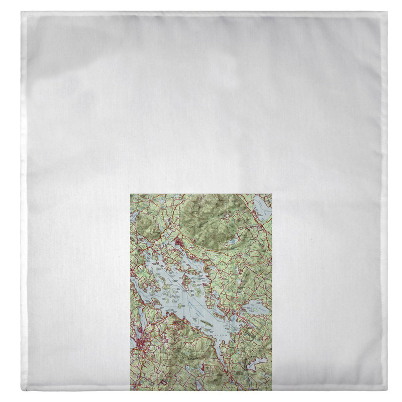 Serviette à main avec carte nautique lake winnipesaukee Sigiriya
