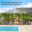  Serre en polycarbonate avec panneaux transparents de Grower's Haven - Serres extérieures en aluminium de 6 pi de hauteur murale avec 2 évents, portes doubles avec crochet, serre pour jardin dans la cour arrière-110391689