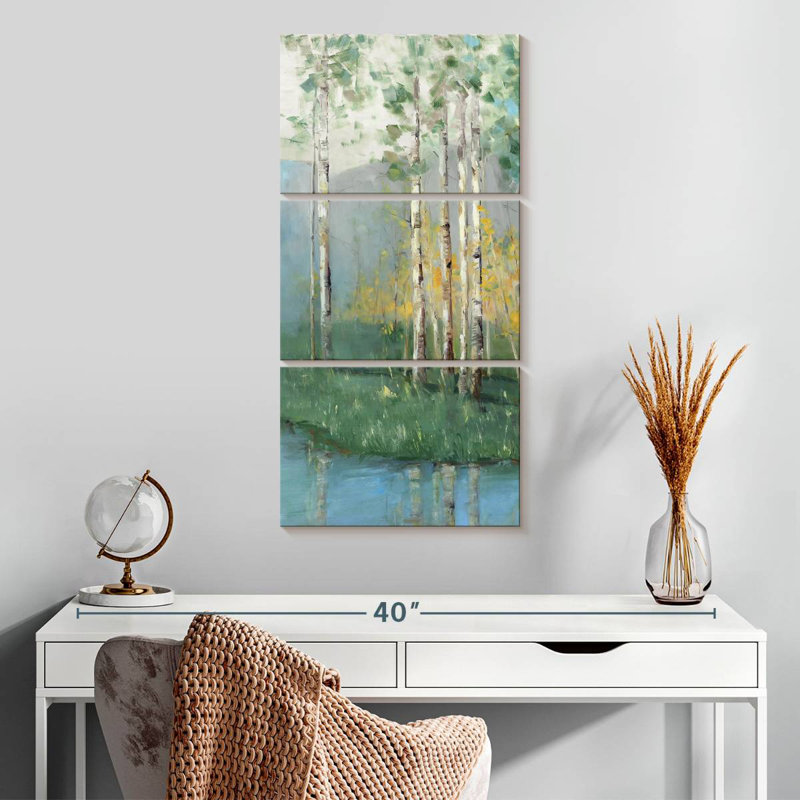 Birch Reflections IV, H 32 po x l 15 po