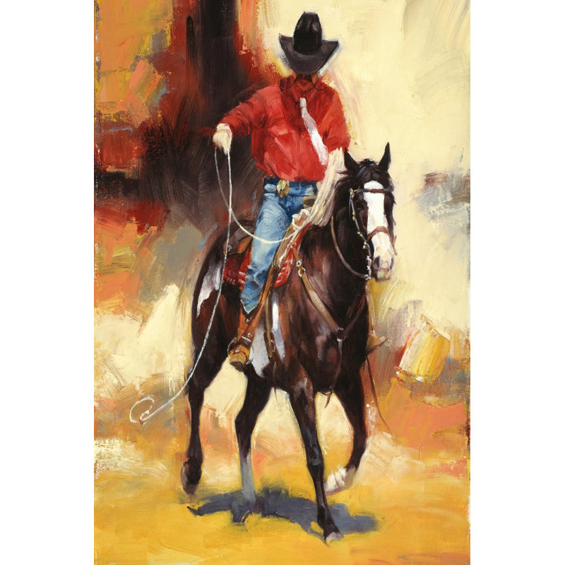 Rodeo Style by Julie T. Chapman - Wrapped Canvas Painting, 46cm H x 30cm W