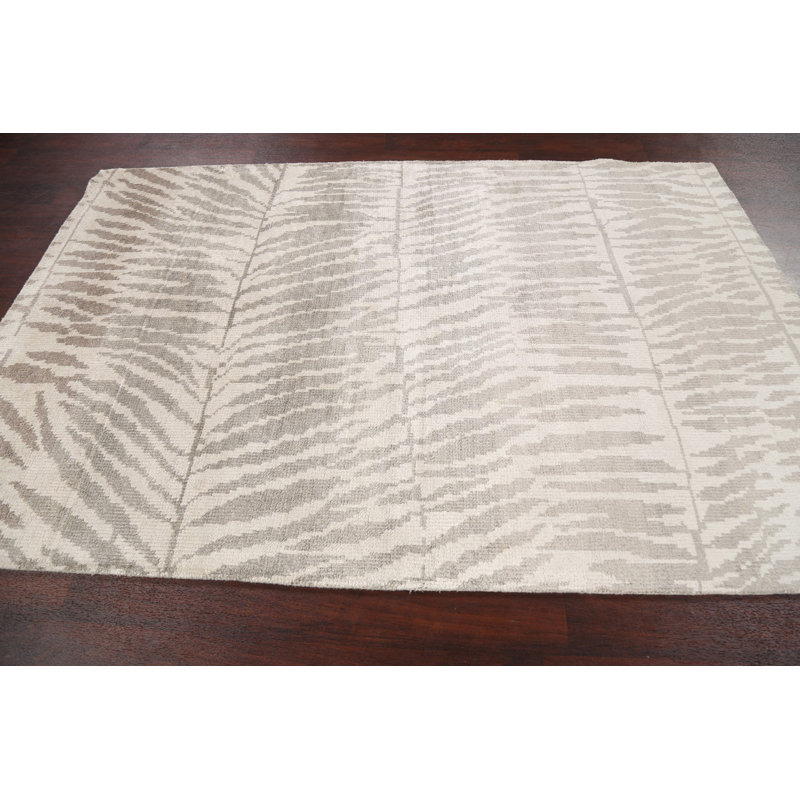 Tapis oriental contemporain abstrait 5 x 8