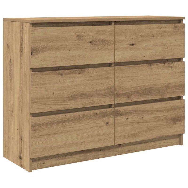 Sideboard 100X35x76 Cm Engineered Wood, Artisan Oak