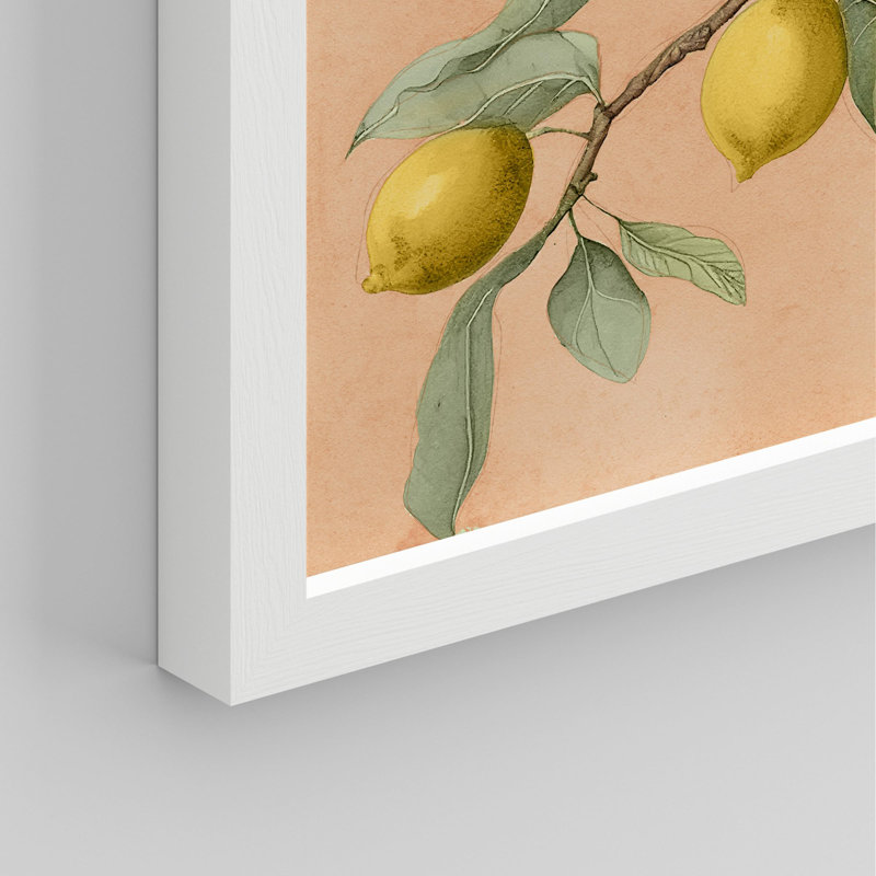 " Yellow Lemons ", White, 16" H x 12" W