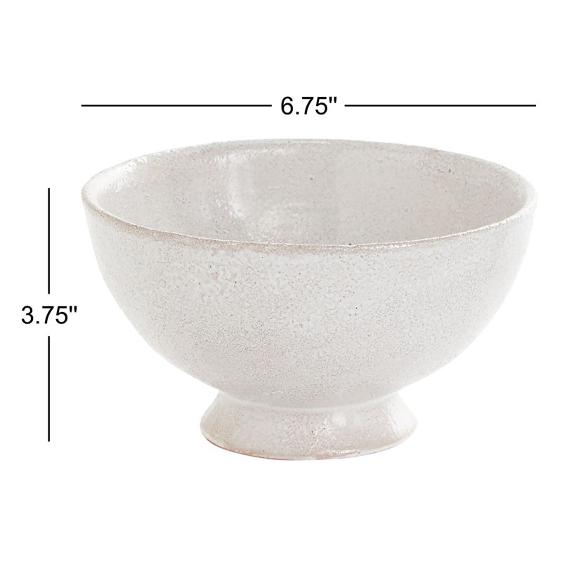 Pot à fleurs en céramique Audie, H 3,75 po x l 6,75 po x P 6,75 po