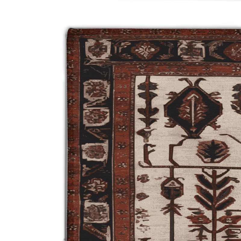 Turkish Gray Indoor and Outdoor Area Rug, Rectangle 4' x 6'