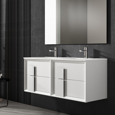 Celvin 64'' Double Bathroom Vanity with Ceramic Top