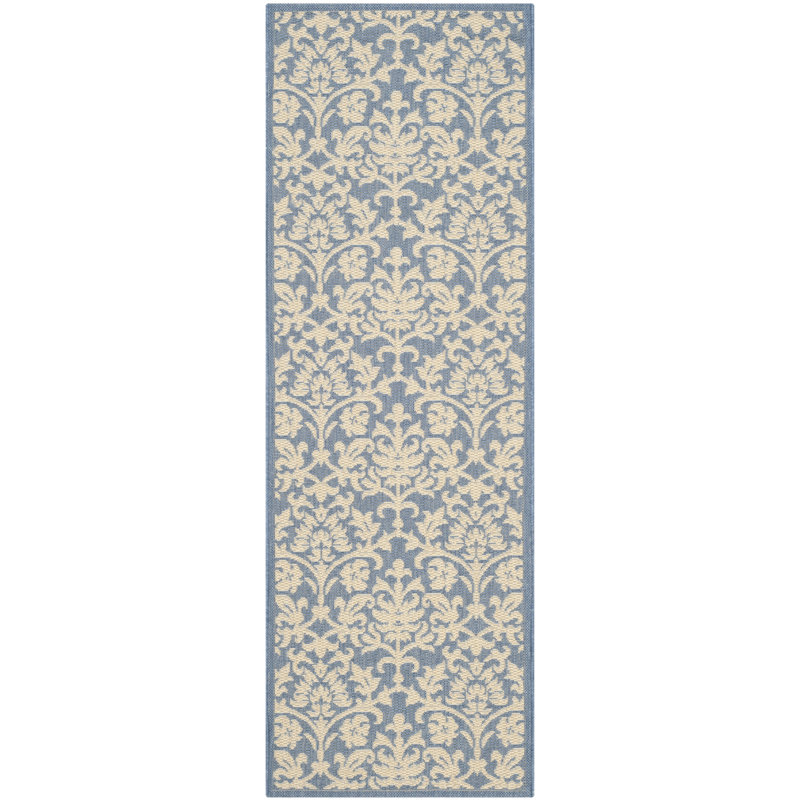 Davonia Performance Floral / Flower Indoor/Outdoor Area Rug, Runner 2'4" x 9'11"