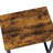 Set of 2 Square Wooden Top Bar Stools with Footrest