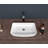 24"X15" White Ceramic Rectangular Vessel Bathroom Sink
