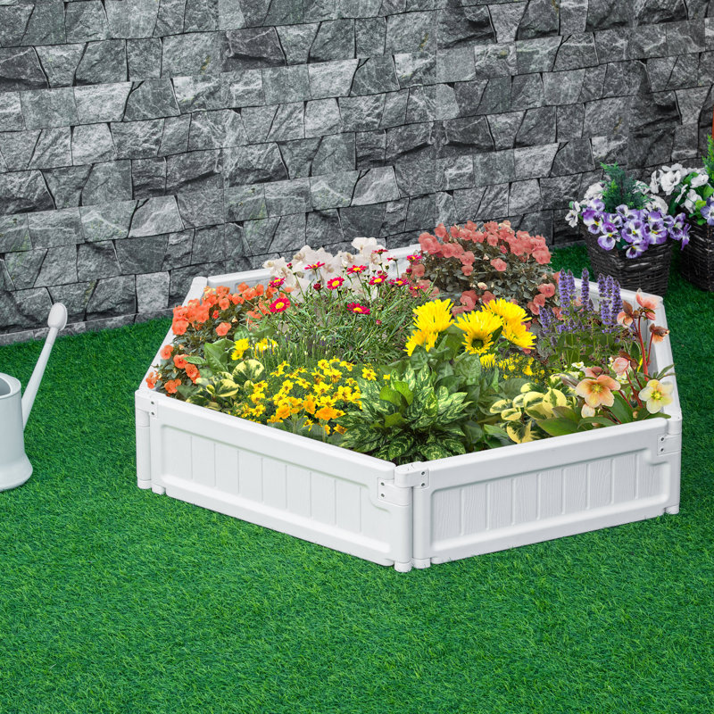Kurun Wood Raised Garden Bed, White
