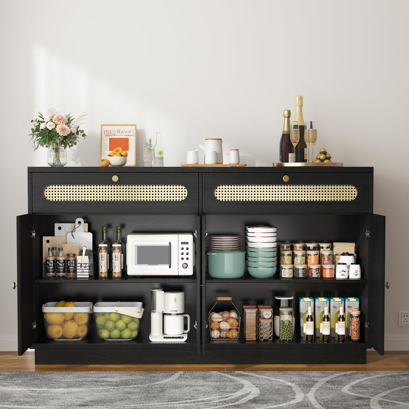40cm Sideboard, Black/Natural
