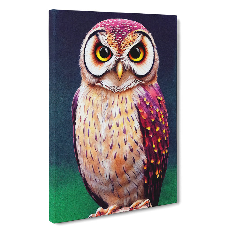 The Heavenly Owl - Wrapped Canvas, 60cm H x 40cm W x 3cm D