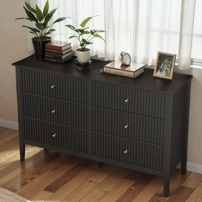 Cydny 6 Drawer 47" W Wood Double Dresser