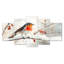 Oiseau de merle sur une branche enneigée I - Art mural oiseau - ensemble d'art mural moderne