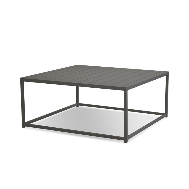Table d'appoint en aluminium Marselia, Gris