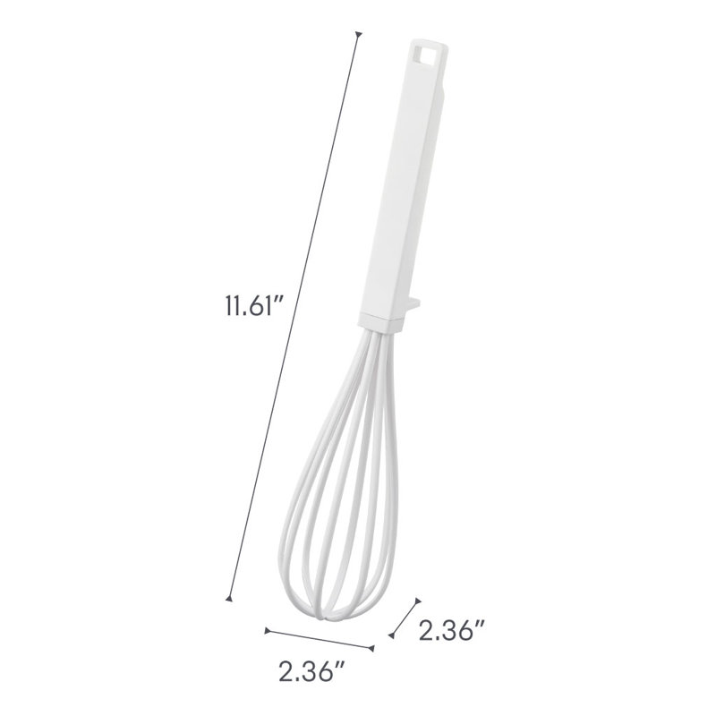 Fouet flottant Yamazaki, silicone et nylon, Blanc