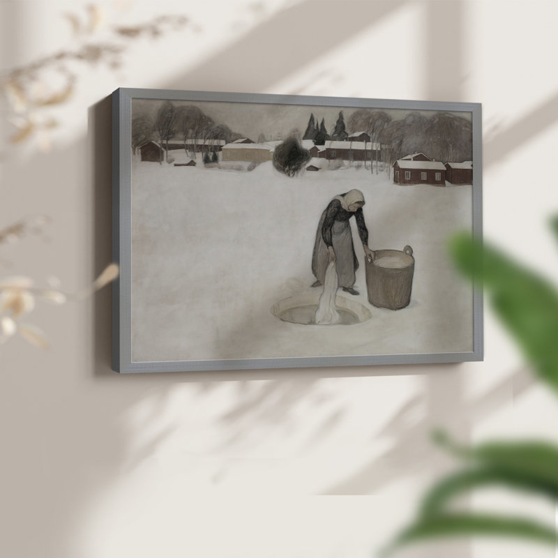 Paysages rétro-Ccclii - reproduction encadrée, Gris, H 11 po x l 14 po