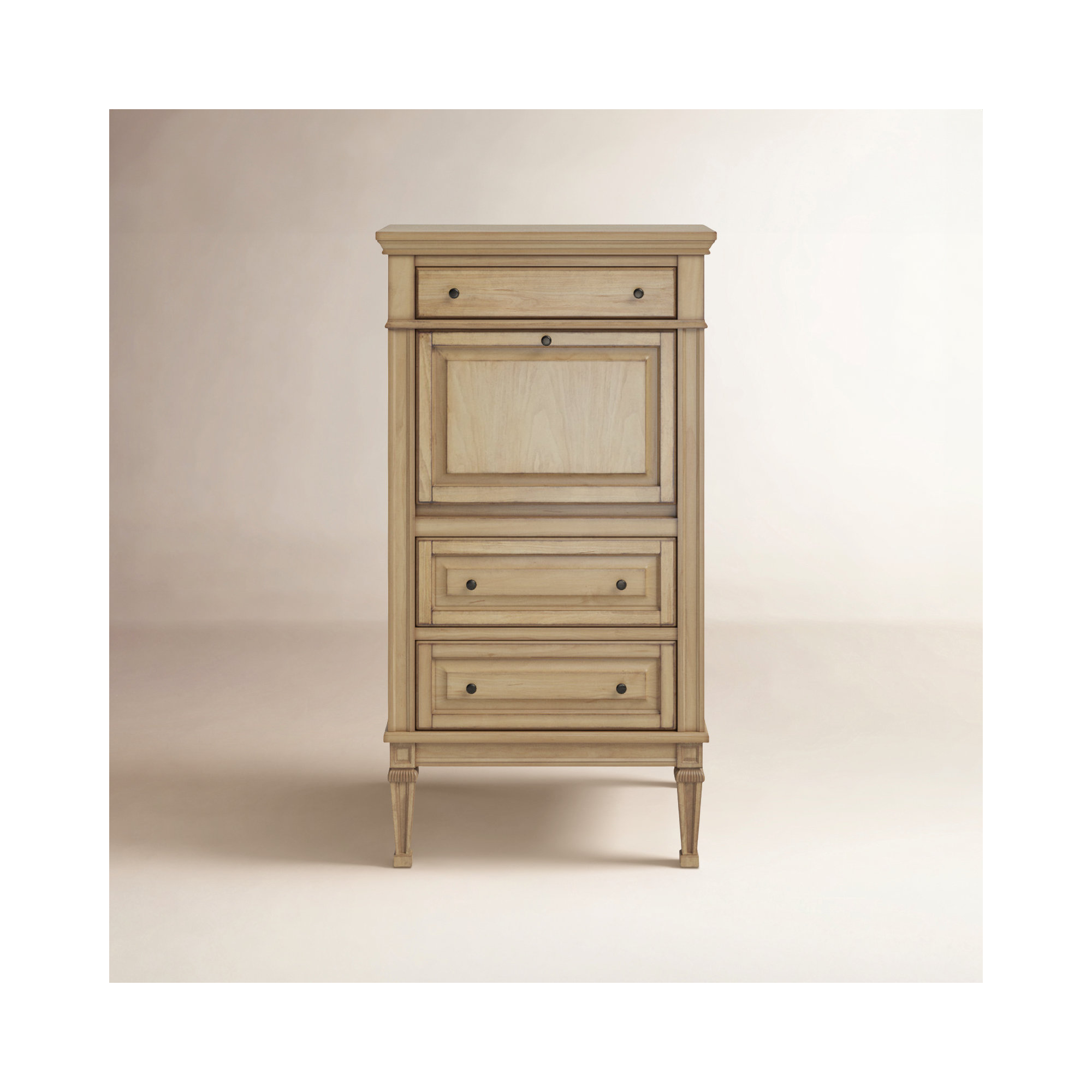 Valmont Storage Cabinet, Antique Beige