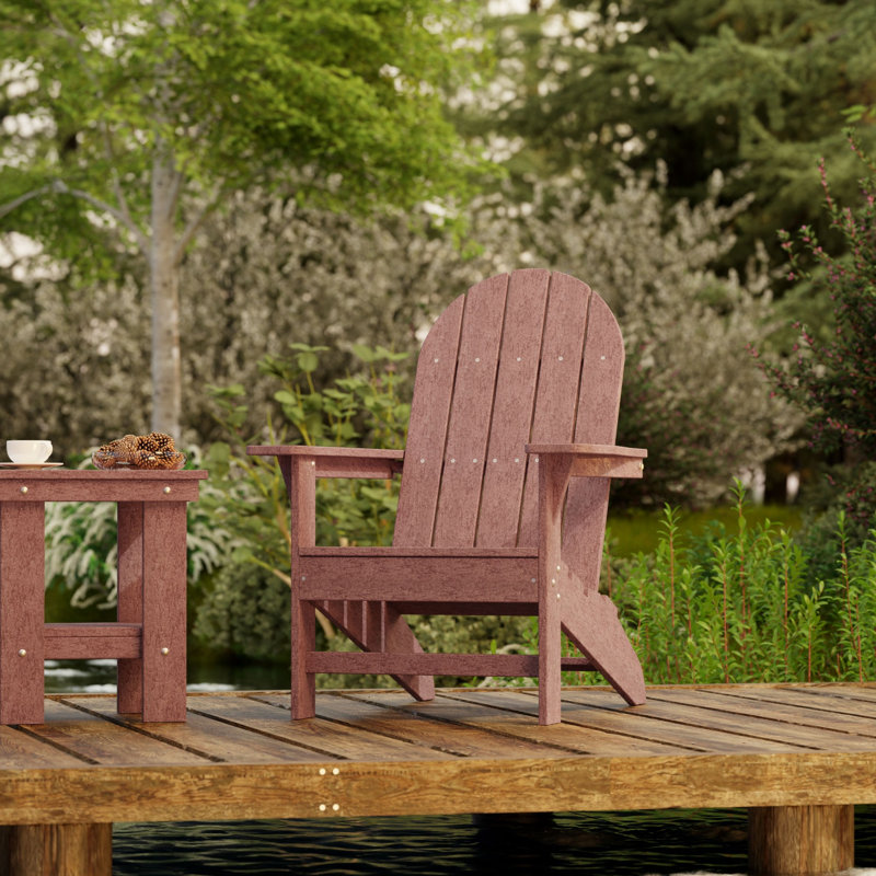 Freedom 3-Piece Traditional Adirondack Set With Side Table, Cherrywood
