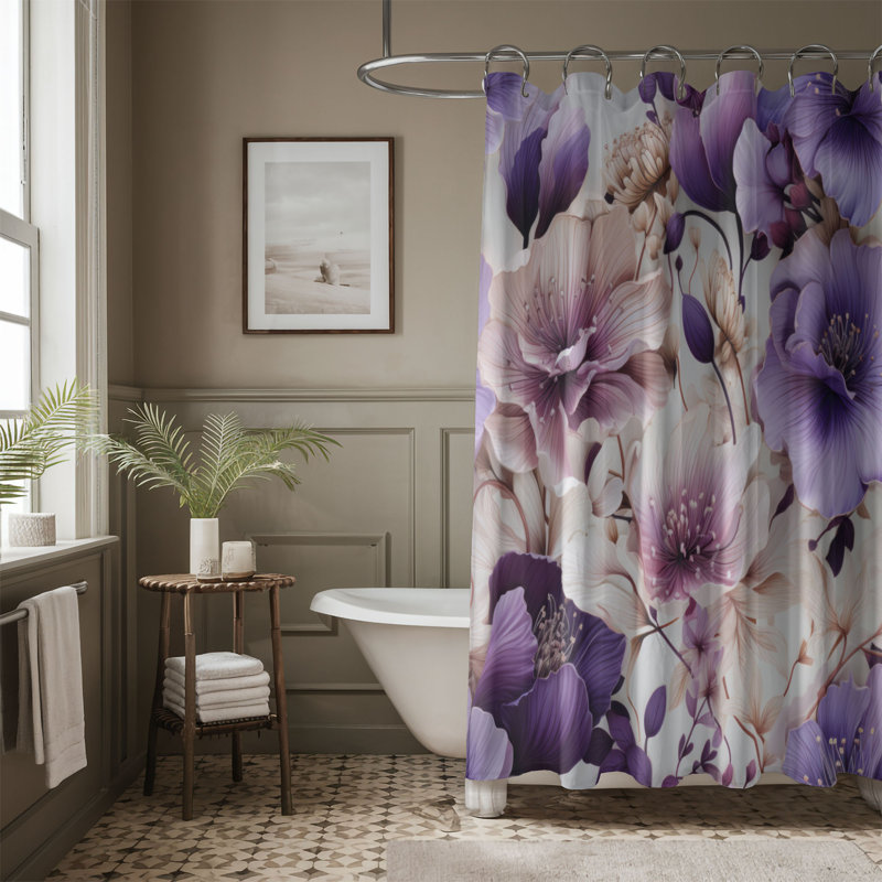 Violet Magic - Premium Shower Curtain, 74"H x 71"W